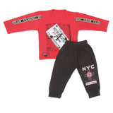 Newborn Boys Suit Full Sleeves (01027) - Red, Kids, NB Boys Sets And Suits, Chase Value, Chase Value