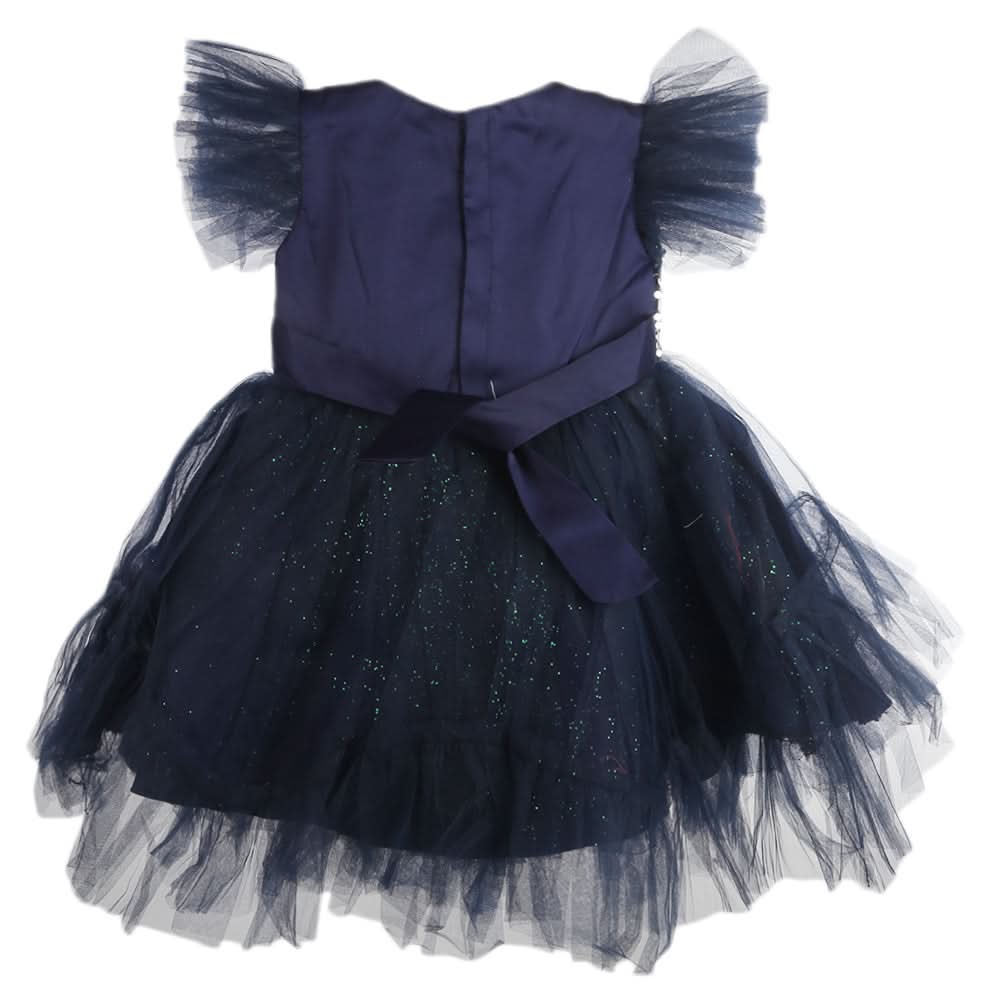 Girls Fancy Frock - Navy Blue, Girls Frocks, Chase Value, Chase Value