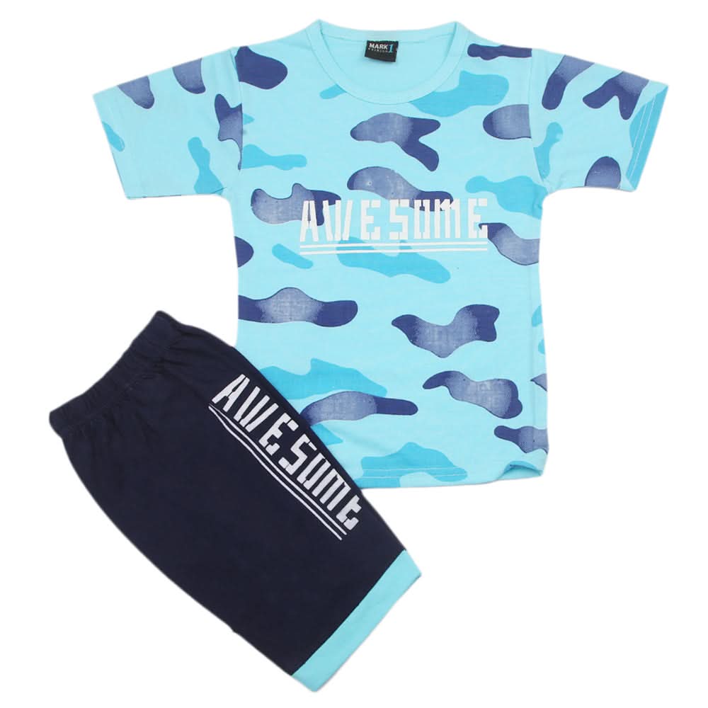 Boys Short Suit - Light Blue, Kids, Boys Sets And Suits, Chase Value, Chase Value