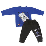 Newborn Boys Suit Full Sleeves (01027) - Royal Blue, Kids, NB Boys Sets And Suits, Chase Value, Chase Value