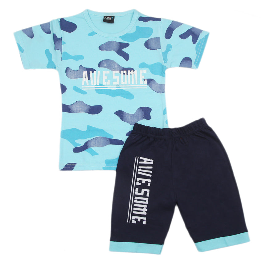 Boys Short Suit - Light Blue, Kids, Boys Sets And Suits, Chase Value, Chase Value