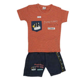 Boys Half Sleeves Suit (2207) - Peach, Kids, Boys Sets And Suits, Chase Value, Chase Value
