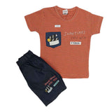 Boys Half Sleeves Suit (2207) - Peach, Kids, Boys Sets And Suits, Chase Value, Chase Value