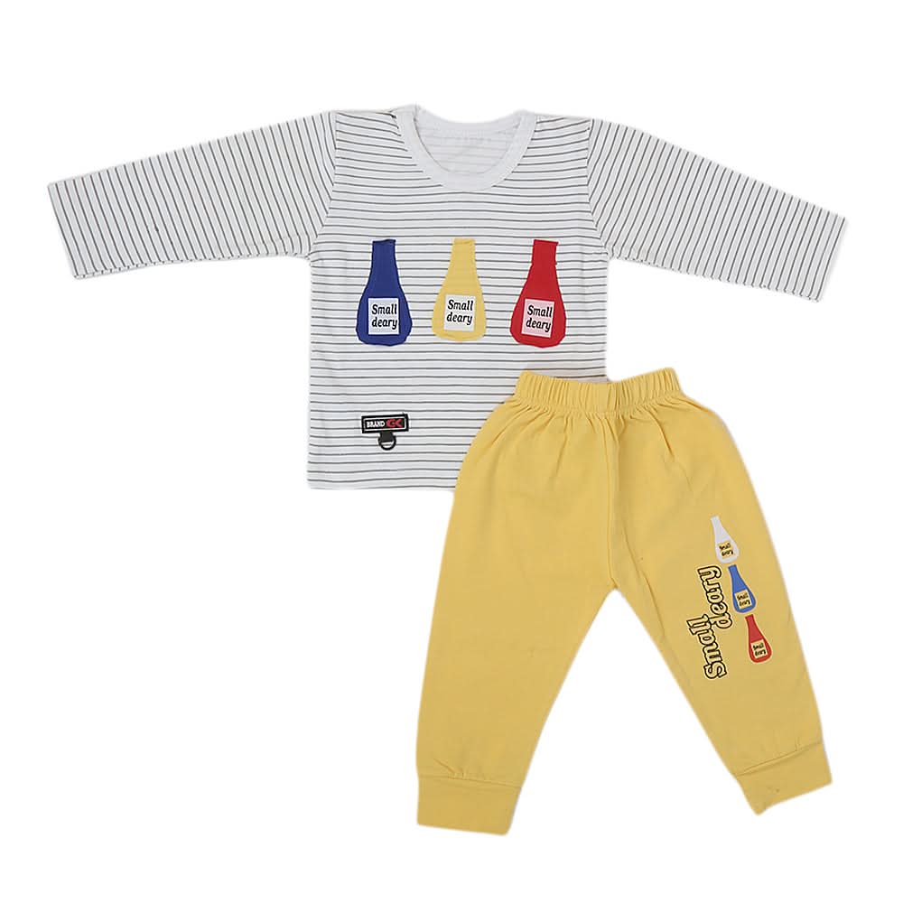 Newborn Boys Suit Full Sleeves (01011) - Yellow, Kids, NB Boys Sets And Suits, Chase Value, Chase Value