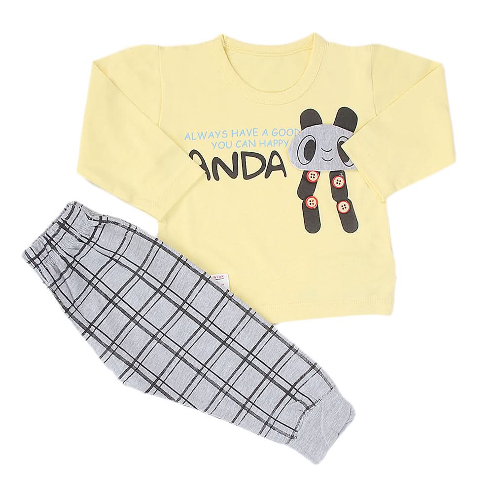 Newborn Boys Suit Full Sleeves (01013) - Yellow, Kids, NB Boys Sets And Suits, Chase Value, Chase Value