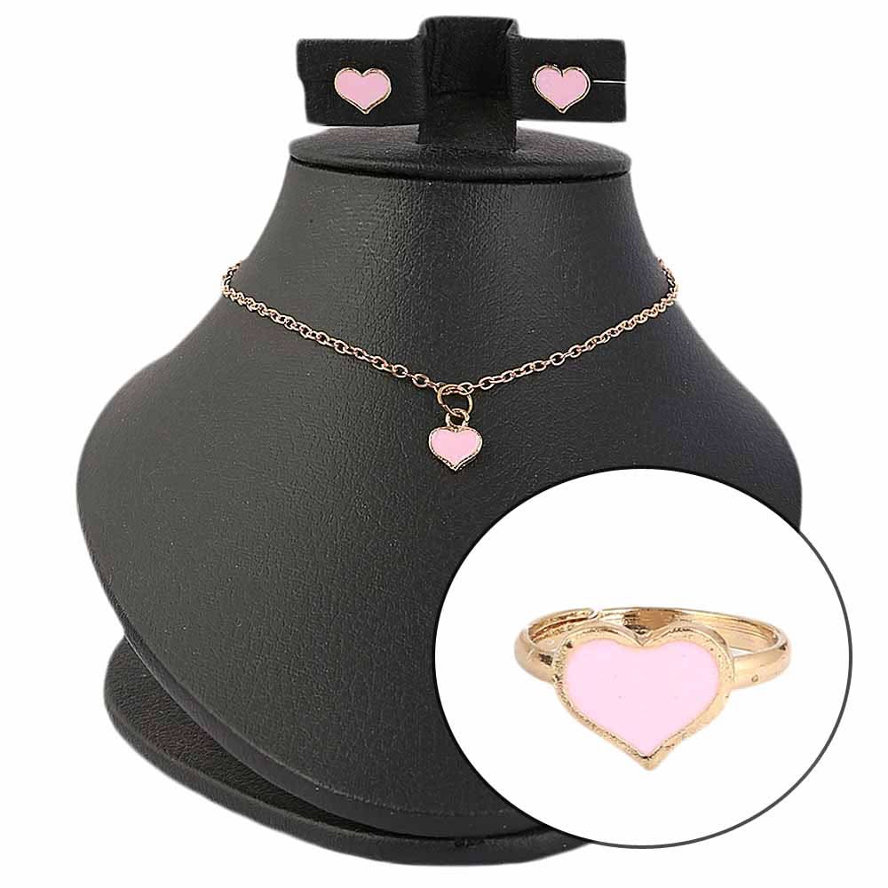 Girls Locket Set - Pink, Kids, Jewellery Sets, Chase Value, Chase Value
