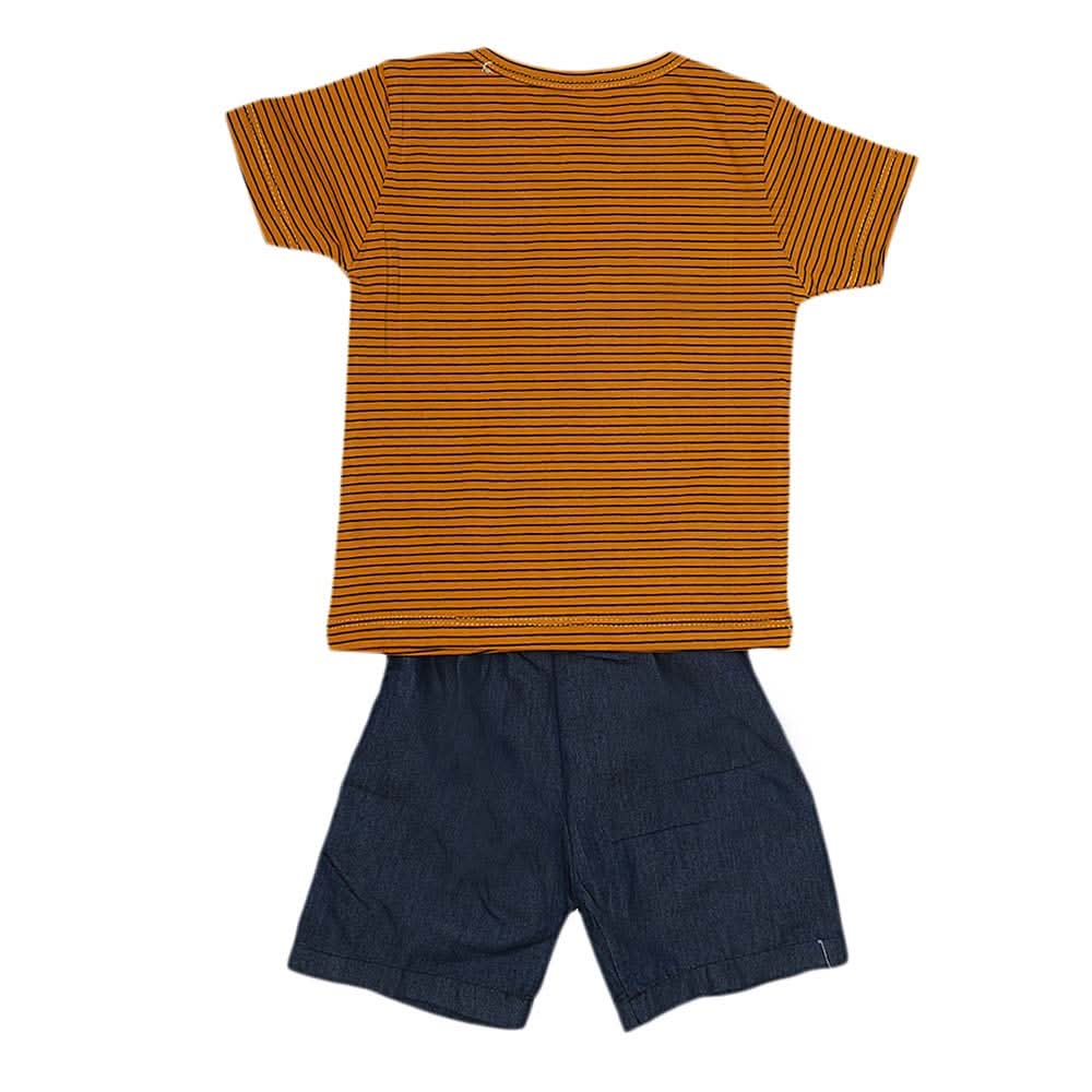 Boys Half Sleeves Suit (2207) - Mustard, Kids, Boys Sets And Suits, Chase Value, Chase Value