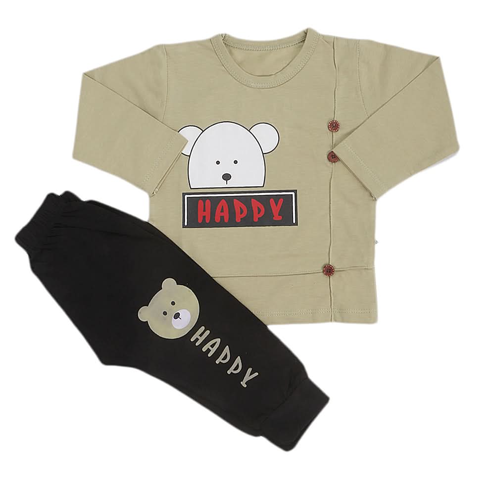 Newborn Boys Suit Full Sleeves (01015) - Olive Green, Kids, NB Boys Sets And Suits, Chase Value, Chase Value