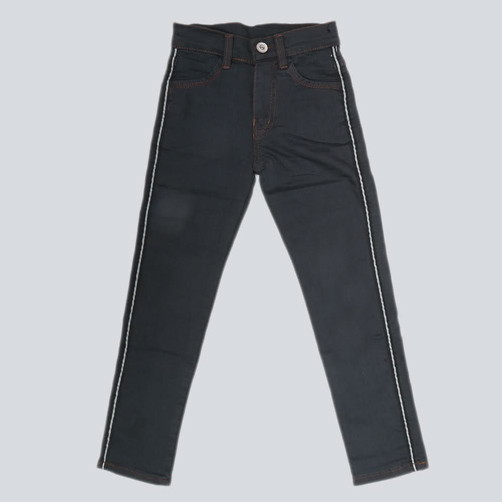 Boys Denim Pant Side Tape - Grey, Kids, Boys Pants, Chase Value, Chase Value