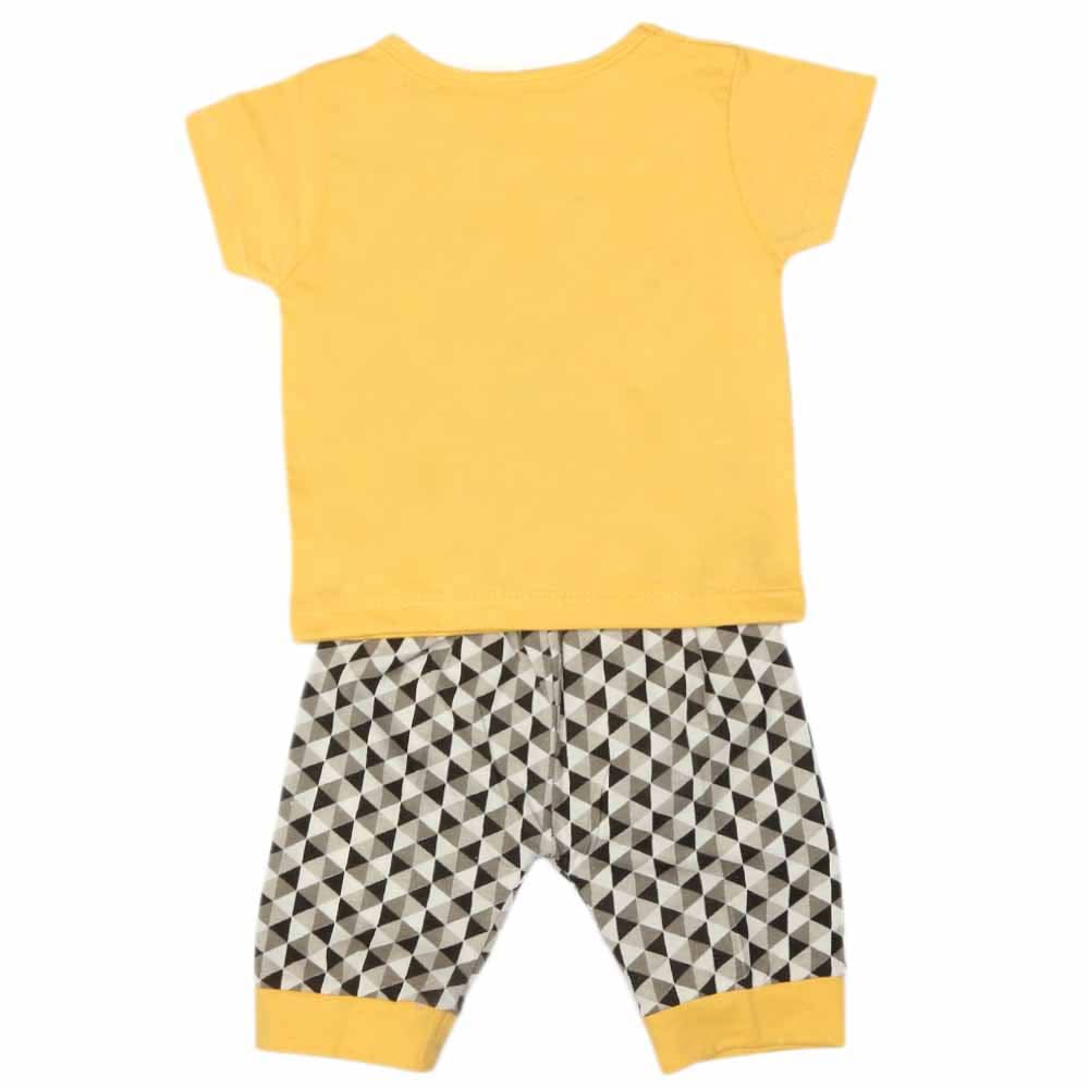 Newborn Boys Half Sleeves Suit - Yellow, Kids, NB Boys Sets And Suits, Chase Value, Chase Value