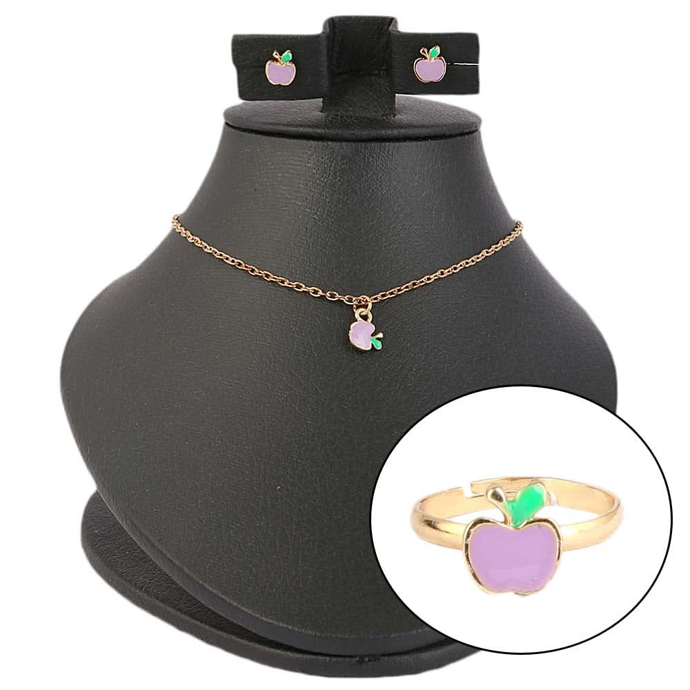 Girls Locket Set - Purple, Kids, Jewellery Sets, Chase Value, Chase Value