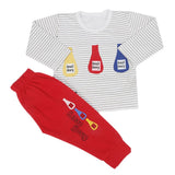 Newborn Boys Suit Full Sleeves (01011) - Red, Kids, NB Boys Sets And Suits, Chase Value, Chase Value