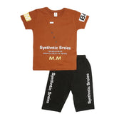 Boys Half Sleeves Suit (2226) - Brown, Kids, Boys Sets And Suits, Chase Value, Chase Value