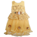 Girls Fancy Frock - Golden, Girls Frocks, Chase Value, Chase Value
