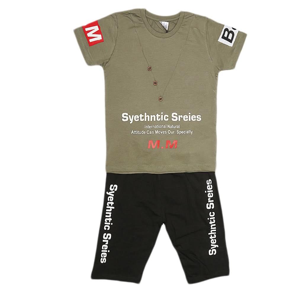 Boys Half Sleeves Suit (2226) - Green, Kids, Boys Sets And Suits, Chase Value, Chase Value
