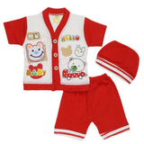 Newborn Boys Half Sleeves Suit - Red - test-store-for-chase-value