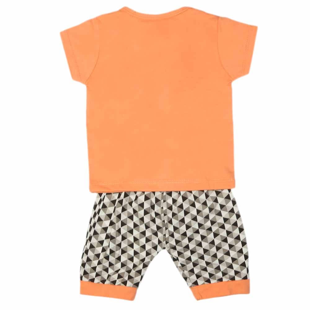 Newborn Boys Half Sleeves Suit - Orange, Kids, NB Boys Sets And Suits, Chase Value, Chase Value