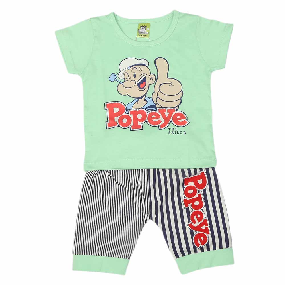 Newborn Boys Half Sleeves Suit - Green, Kids, NB Boys Sets And Suits, Chase Value, Chase Value