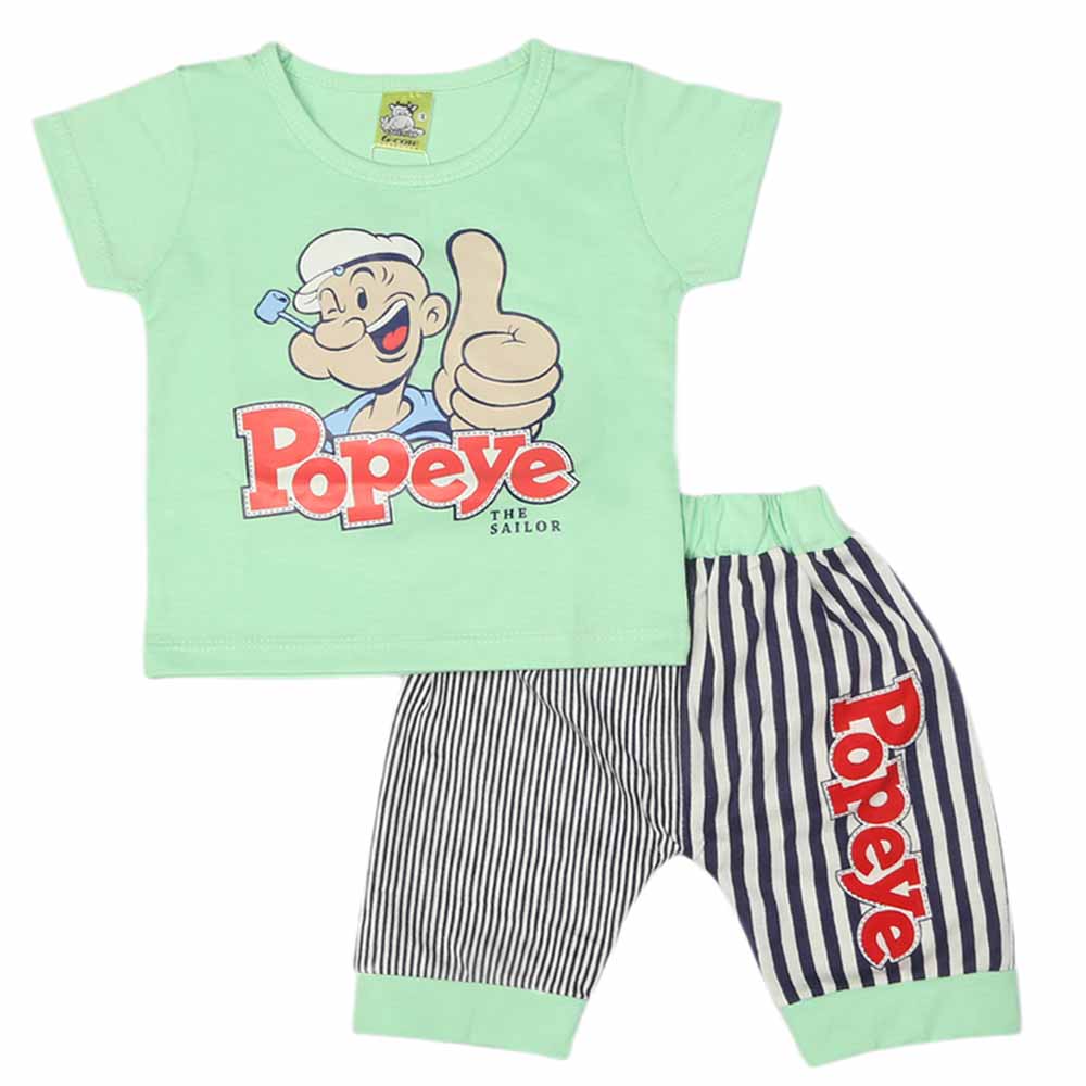 Newborn Boys Half Sleeves Suit - Green, Kids, NB Boys Sets And Suits, Chase Value, Chase Value