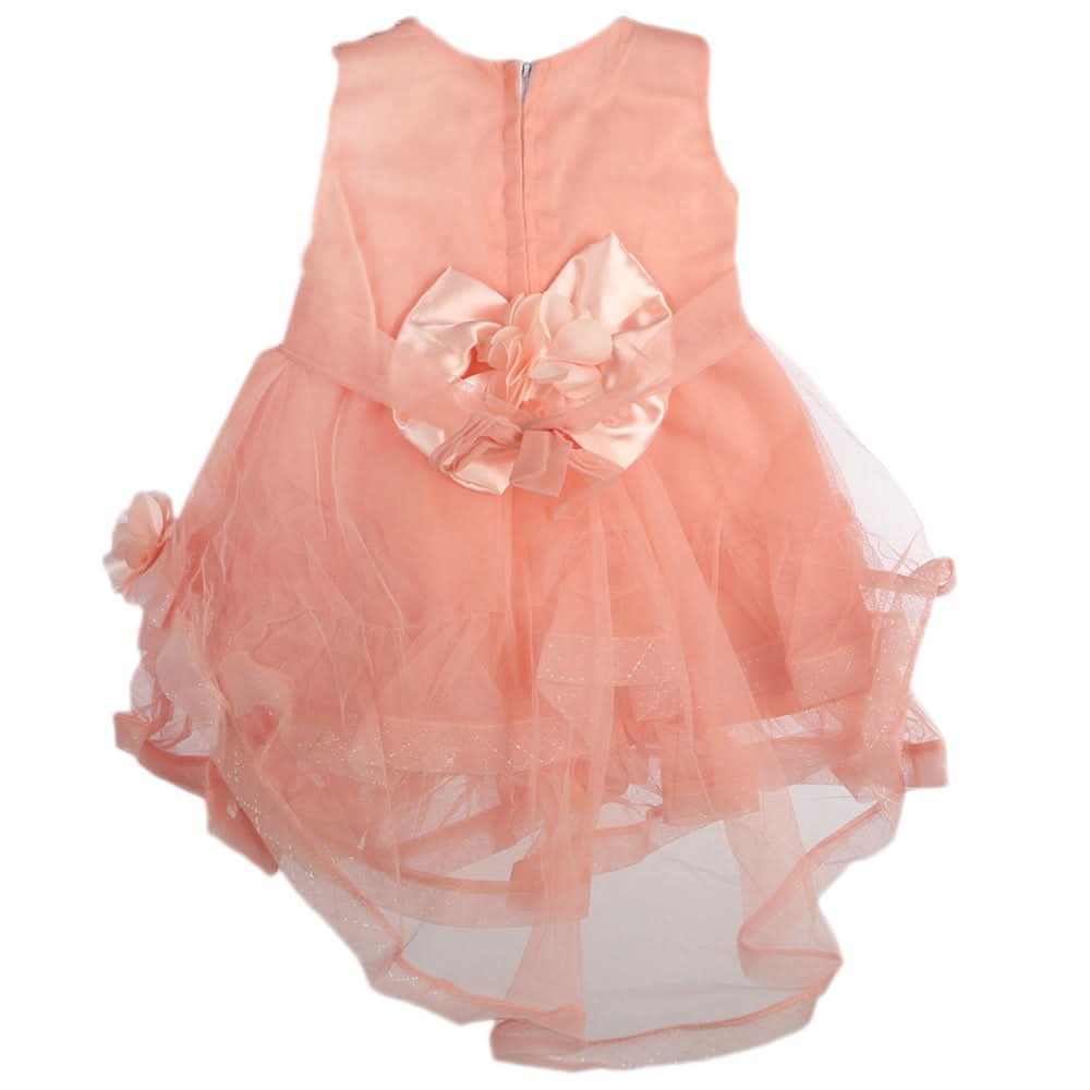 Girls Fancy Frock - Peach, Kids, Girls Frocks, Chase Value, Chase Value