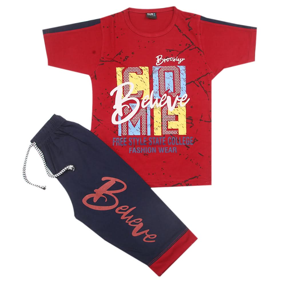 Boys Short Suit - Maroon, Kids, Boys Sets And Suits, Chase Value, Chase Value