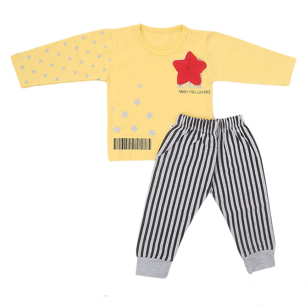 Newborn Boys Suit Full Sleeves (01031) - Yellow, Kids, NB Boys Sets And Suits, Chase Value, Chase Value