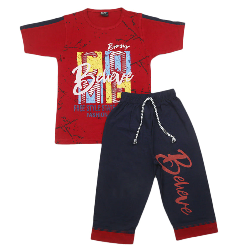 Boys Short Suit - Maroon, Kids, Boys Sets And Suits, Chase Value, Chase Value