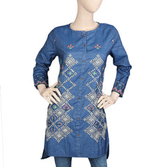 Women's Embroidered Kurti - Blue, Women, Ready Kurtis, Chase Value, Chase Value