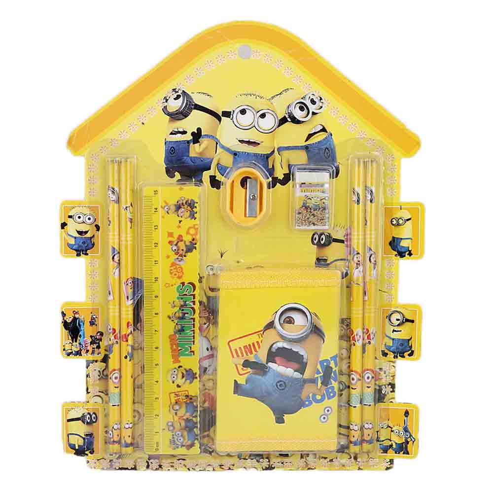 Minions Stationery Set 5 Pcs - Yellow, Kids, Pencil Boxes And Stationery Sets, Chase Value, Chase Value