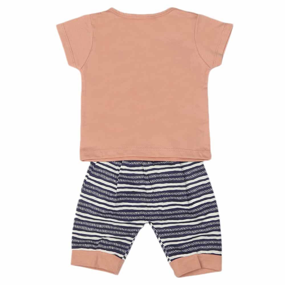 Newborn Boys Half Sleeves Suit - Peach, Kids, NB Boys Sets And Suits, Chase Value, Chase Value