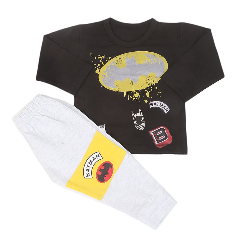 Newborn Boys Suit Full Sleeves (01019) - Black, Kids, NB Boys Sets And Suits, Chase Value, Chase Value