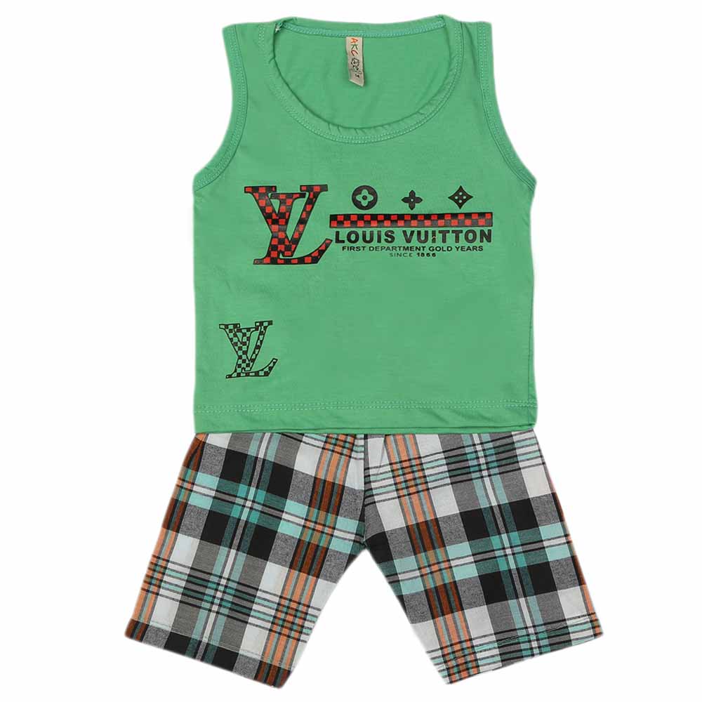 Boys Sando Suit - Green, Kids, Boys Sets And Suits, Chase Value, Chase Value