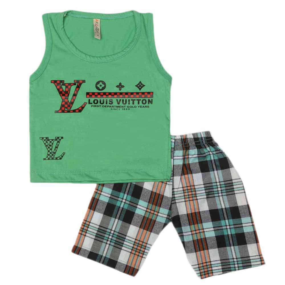 Boys Sando Suit - Green, Kids, Boys Sets And Suits, Chase Value, Chase Value