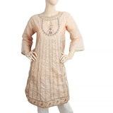 Women's Fancy Kurti With Stone - Peach, Women, Ready Kurtis, Chase Value, Chase Value