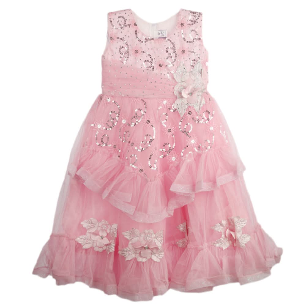 Girls Fancy Frock - Pink, Girls Frocks, Chase Value, Chase Value