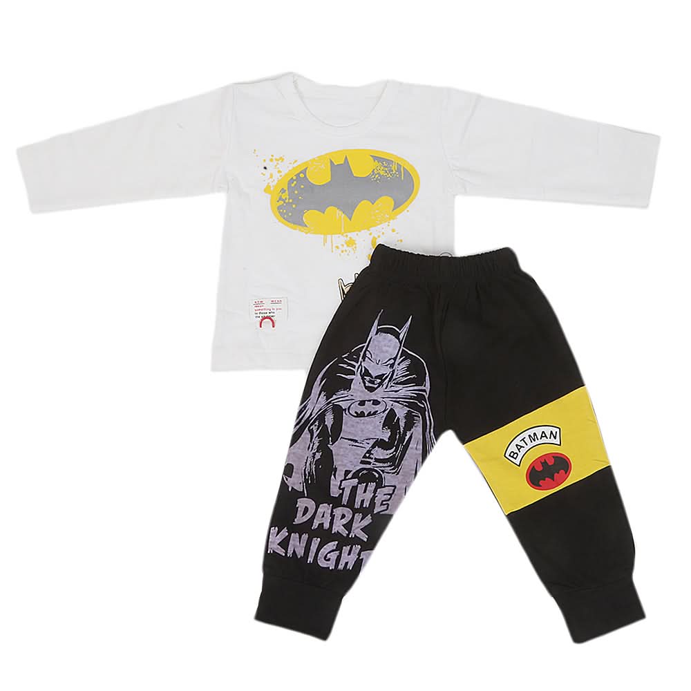 Newborn Boys Suit Full Sleeves (01019) - White, Kids, NB Boys Sets And Suits, Chase Value, Chase Value