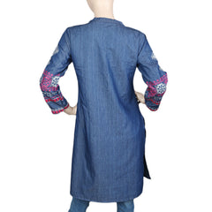 Women's Embroidered Kurti - Blue, Women, Ready Kurtis, Chase Value, Chase Value
