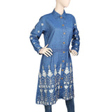 Women's Western Denim Top (Abaya) - Blue, Women, Abayas, Chase Value, Chase Value