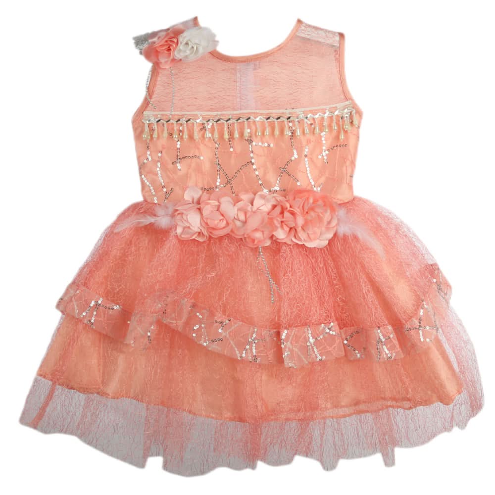 Girls Fancy Frock - Pink, Girls Frocks, Chase Value, Chase Value