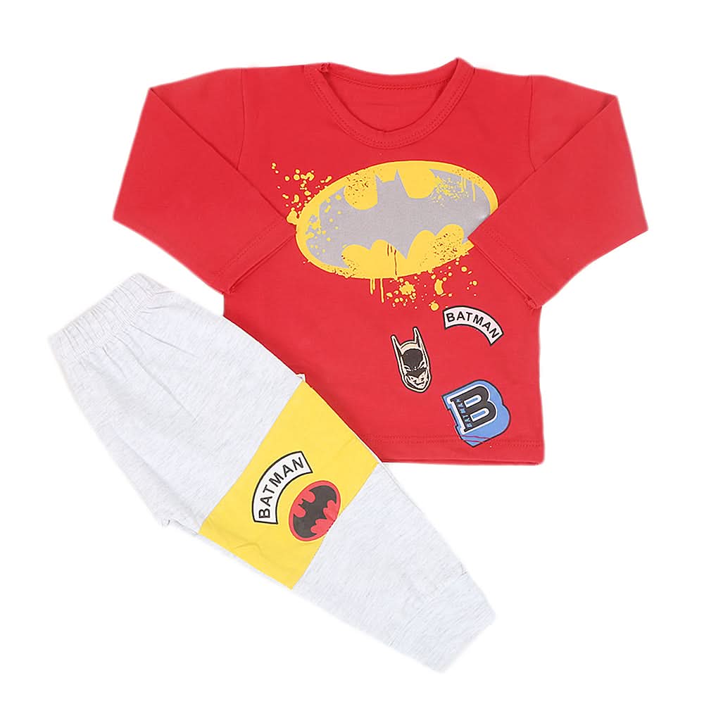 Newborn Boys Suit Full Sleeves (01019) - Red, Kids, NB Boys Sets And Suits, Chase Value, Chase Value