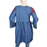 Women's Embroidered Kurti - Blue, Women, Ready Kurtis, Chase Value, Chase Value