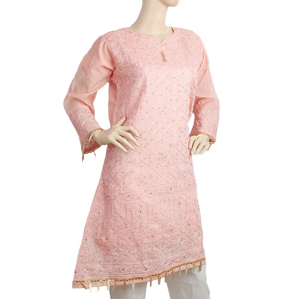 Women's Stitched Kurti - Pink, Women, Ready Kurtis, Chase Value, Chase Value