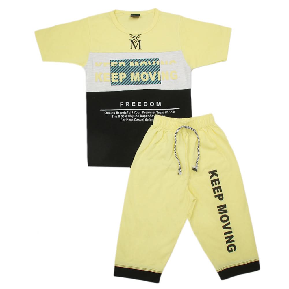 Boys Short Suit - Yellow, Boys Sets & Suits, Chase Value, Chase Value