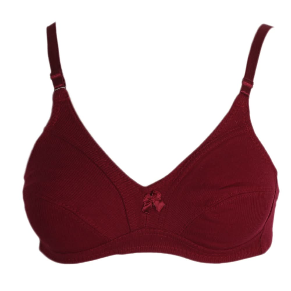 Women's Cotton Bra (B13217) - Maroon, Women, Bras, Chase Value, Chase Value