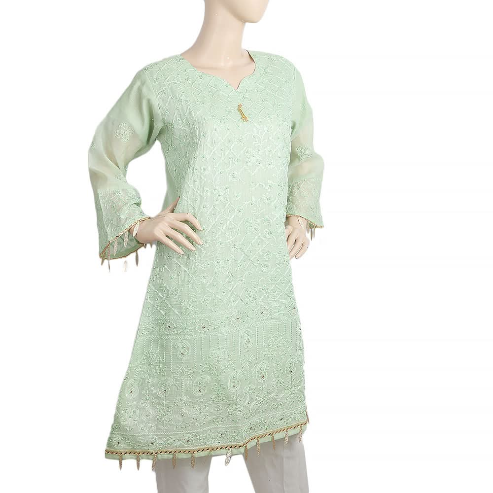 Women's Stitched Kurti - Green, Women, Ready Kurtis, Chase Value, Chase Value