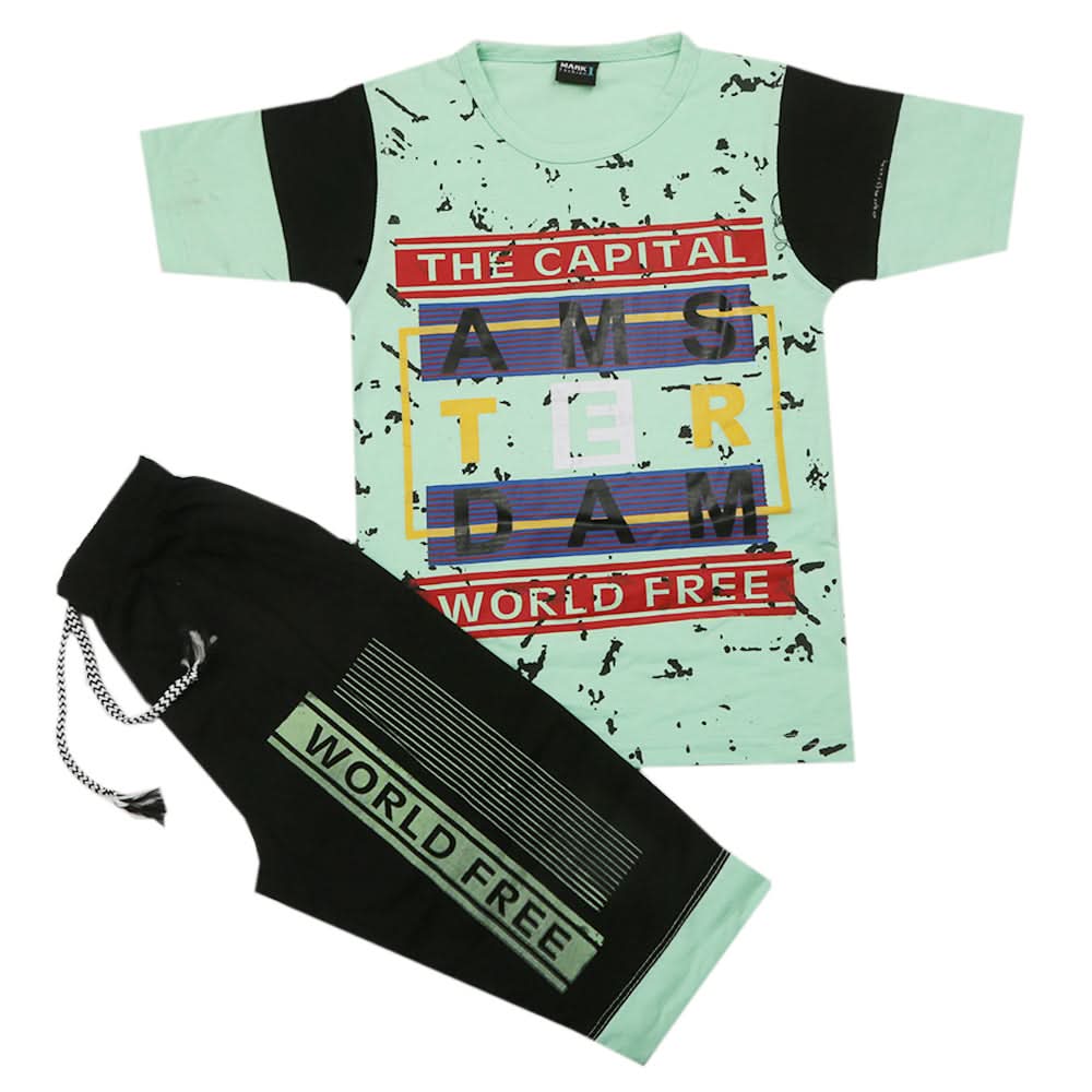 Boys Short Suit - Sea Green, Boys Sets & Suits, Chase Value, Chase Value