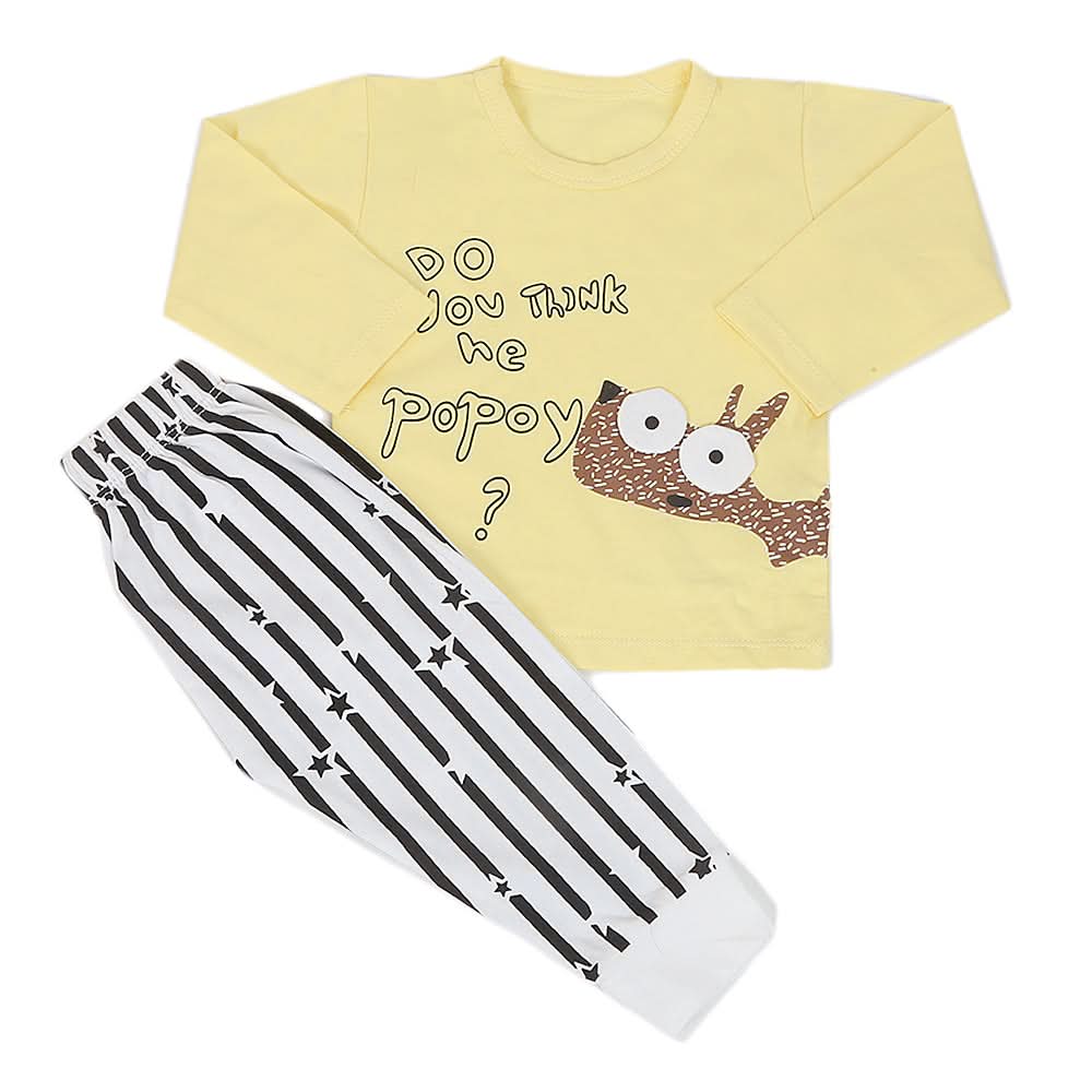 Newborn Boys Full Sleeves Suit (01025) - Yellow, Kids, NB Boys Sets And Suits, Chase Value, Chase Value