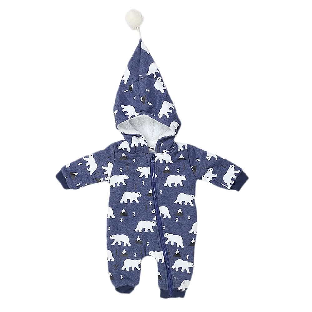 Newborn Boys Full Sleeves Romper - Blue, Kids, New Born Boys Rompers, Chase Value, Chase Value