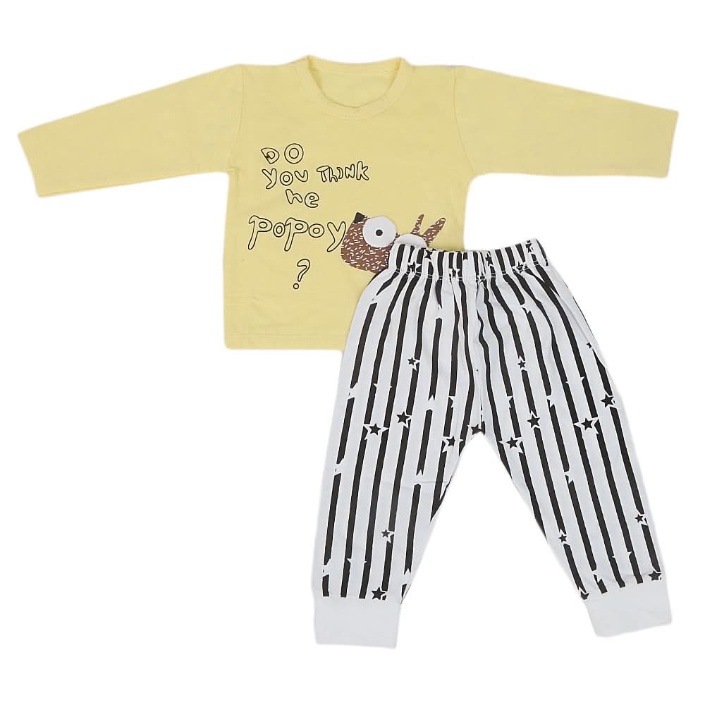 Newborn Boys Full Sleeves Suit (01025) - Yellow, Kids, NB Boys Sets And Suits, Chase Value, Chase Value