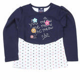 Girls Full Sleeves T Shirt 2 Pcs - Navy Blue, Kids, Girls T-Shirts, Chase Value, Chase Value